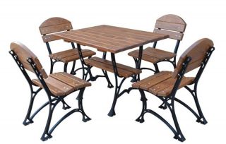 DM MESA + 4 SILLAS DE JARDIN NAPOLES