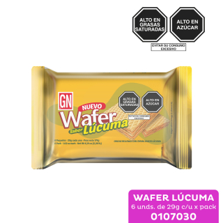 PACK WAFER SABOR LÚCUMA X 6 UNID - GN