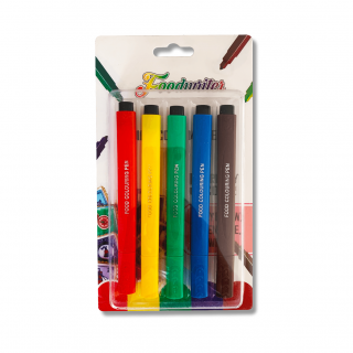 Plumón Comestible de Colores x 5 und.