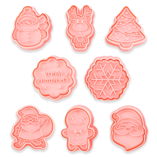Set de 8 Cortador y Stamp Expulsador Formas Varias 2 Navidad