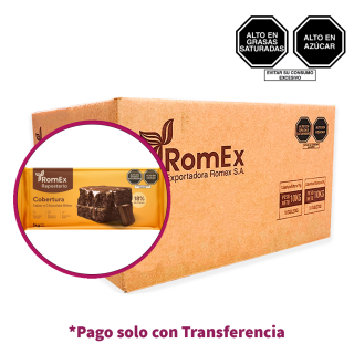 Cobertura Sabor a Chocolate Bitter Romex 1kg Caja x 10 und