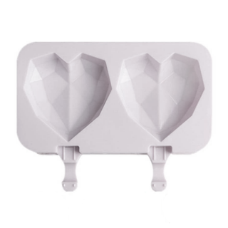 Molde Silicona Paleta Corazón  Diamante x2 Cav