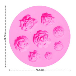 Molde Silicona 9 Rosas