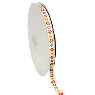 Cinta Grosgrain Estampada Flores x Metro