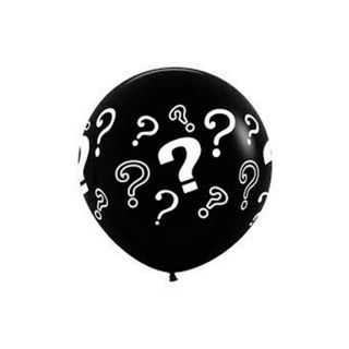 Globo R-36 Color Negro ¿Qué será? x und