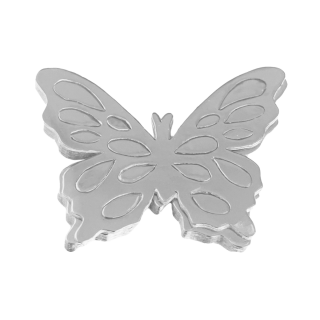 Mariposas de Cartón Metálico Plateado 10und Tamaños Varios