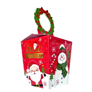 Caja Alta Corona Roja Navidad