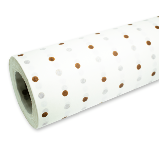 Bobina Greaseproof/Anti-Grasa Puntos Marrón Bravuu