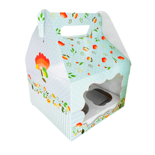 Caja Lonchera x4 Cupcakes Primavera