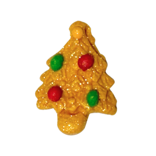 Pastillaje Navidad Árbol Navideño Dorado Escarchado