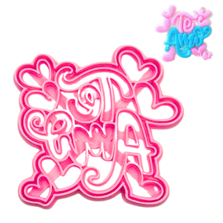 Cortador y Stamp Letras Te Amo