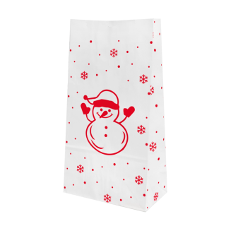 Bolsas Mg #6 Muñeco de Nieve Navidad 25und