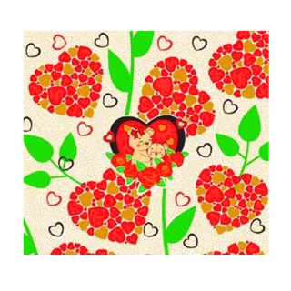 Papel Platina 50und Ositos Corazones