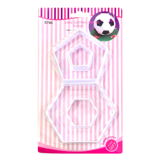 Cortador Plástico Pelota de Fútbol 4 und