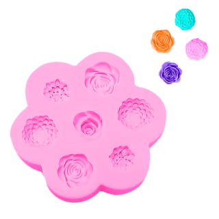 Molde Silicona 7 flores