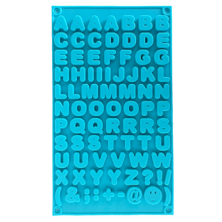 Molde Silicona Letras Abecedario y Símbolos