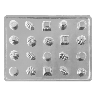 Molde Plástico Bombones Surtidos #2 x20