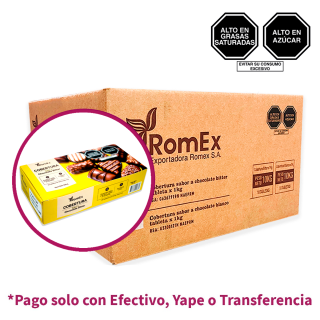 Cobertura Sabor a Chocolate Bitter Romex 600gr Caja x32 und