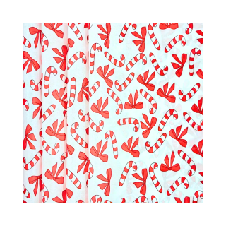 Papel Seda Navidad Bastones Rojos