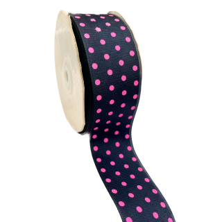 Cinta Grosgrain Estampada Puntos 40mm x Metro