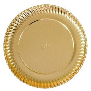 Plato Cartón Dorado 16 cm
