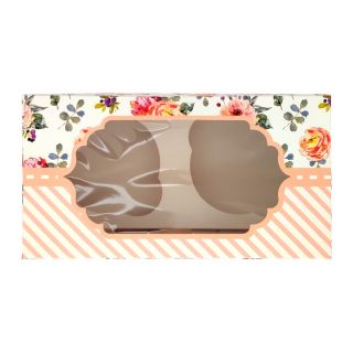 Caja Cupcake x2 Rosas y Rayas