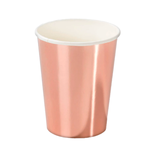 Vaso Polipapel Metálico Colores Varios 10oz x 10und