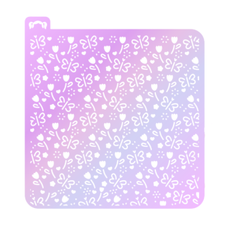 Stencil Flores 12x12cm