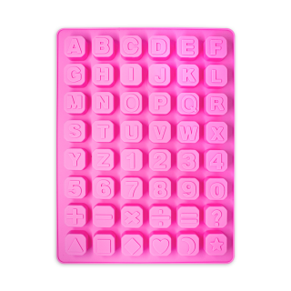 Molde Silicona Letras, Números y Símbolos