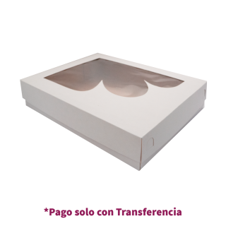 Caja para Bocaditos #3 - 19x25.5x5cm Blanca 500und