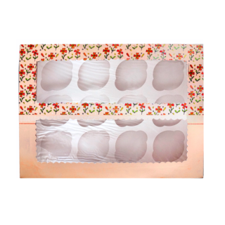 Caja Cupcake x12 Margaritas y Hojas