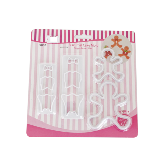 Cortador Galleta De Jengibre Plástico Blanco X und