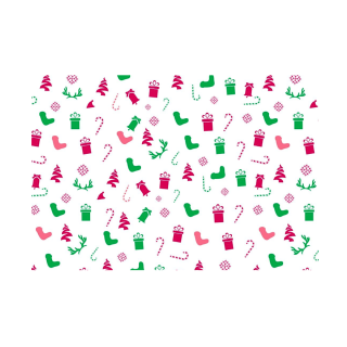 Papel Manteca diseño Navidad Regalos y Bastones 10und
