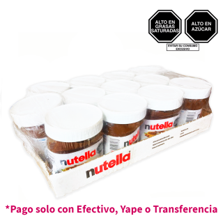 Crema de Avellana Nutella 371gr Plancha x 12 und