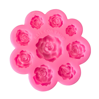 Molde De Silicona 9 Rosas