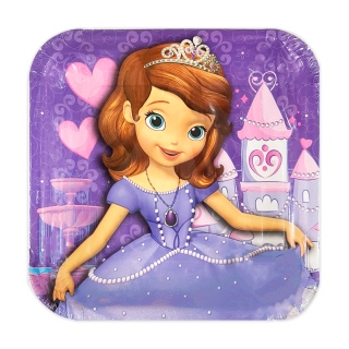 Plato Cuadrado Princesa Sofia 9
