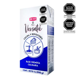 Crema Versatié Cocina y Repostería Rich's 1L