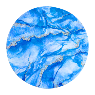 Piso Circular Azulino Mármol Tamaños Varios