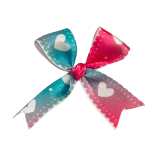 Set de 6 Lazos 2.5 cm Corazón San Valentín