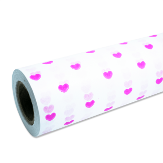 Bobina De Papel Seda Corazón Rosado