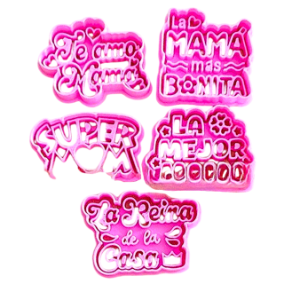 Set 5 Cortador y Stamp Frases Mamá