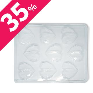 Molde Plástico Corazón Diamante x9