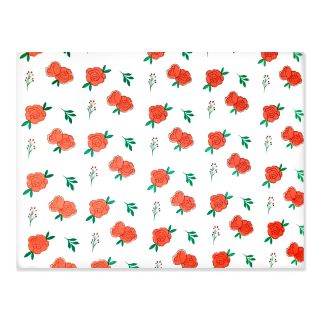 Papel Manteca Rosas 10 und.