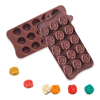 Molde Silicona Mini Rosas 15 cav