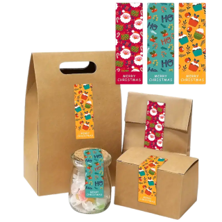 Set de 12 Stickers Navidad HoHoHo