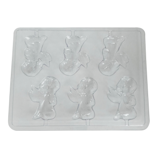 Molde Plástico Ángeles rezando x6