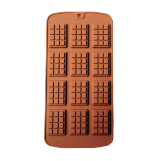 Molde Silicona Tabletita de Chocolate x12 Cav