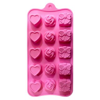 Molde Silicona Corazón Rosa Regalo