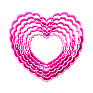 Set 6 Cortadores Corazón Con Blonda