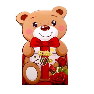 Caja Silueta Oso Regalo San Valentín